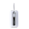 Powerbank 10000mAh Colorful Series 22.5W z kablami USB-C i Iphone Lightning biały