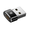 Mała przejściówka adapter wtyczka ze złącza USB-C na USB - czarny