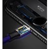 Kabel przewód w materiałowym oplocie USB - iPhone Lightning 1.8m - czarny