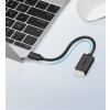 Adapter przejściówka kabel OTG z USB 3.0 na USB-C - czarny