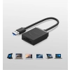Czytnik kart pamięci SD / micro SD wtyczka USB 3.0 15cm - czarny