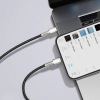 Przewód kabel iPhone USB-C - Lightning Cafule Metal Data Power Delivery 20W 1m - czarny