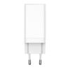 Szybka uniwersalna ładowarka sieciowa GaN3 PRO 2x USB-C / USB + kabel USB-C 65W - biały