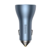 Ładowarka samochodowa PRO USB-A + 2x USB-C 65W QC4.0 - niebieski