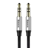 Kabel przewód audio stereo Yiven M30 AUX 3.5mm Mini Jack 1.5m - srebrno-czarny