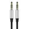 Kabel przewód audio stereo Yiven M30 AUX 3.5mm Mini Jack 1.5m - srebrno-czarny