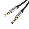 Kabel przewód audio stereo Yiven M30 AUX 3.5mm Mini Jack 1.5m - srebrno-czarny