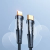 Kabel przewód z inteligentnym wyłącznikiem USB-C - iPhone Lightning 1.2m - czarny