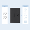 Switch adapter przełącznik przejściówka 2x USB-B - USB-A - czarny