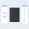 Switch adapter przełącznik przejściówka 2x USB-B - USB-A - czarny