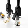Kabel sieciowy patchcord LAN Ethernet U/UTP Cat. 6 1000Mb/s 8m - czarny