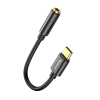 Adapter do słuchawek przejściówka L54 z USB-C na gniazdo audio jack 3.5mm DAC czarny