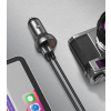 Ładowarka samochodowa 2x USB 4.8A 24W z wyświetlaczem LCD szary