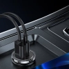 Szybka ładowarka samochodowa USB-C USB 45W 5A PD QC 3.0 AFC SCP szary