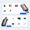 Adapter przejściówka USB 3.2 Gen 1 męski - USB-C żeński czarny