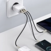 Compact szybka ładowarka sieciowa 2x USB USB-C 30W 3A PD QC biały