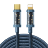 Kabel przewód w oplocie do iPhone USB-C - Lightning PD 20W 2m niebieski