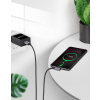 Przewód kabel kątowy boczna wtyczka USB - USB-C 1m 3A szary