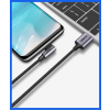Przewód kabel kątowy boczna wtyczka USB - USB-C 1m 3A szary
