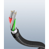 Przewód kabel kątowy boczna wtyczka USB - USB-C 1m 3A szary