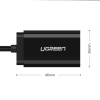 Zewnętrzna karta dźwiękowa muzyczna adapter USB - 3.5mm mini jack kabel 15cm czarny
