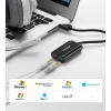 Zewnętrzna karta dźwiękowa muzyczna adapter USB - 3.5mm mini jack kabel 15cm czarny