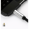 Płaski kabel przewód audio AUX 3.5mm mini jack 2m srebrny