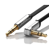Płaski kabel przewód audio AUX 3.5mm mini jack 2m srebrny