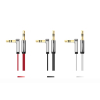 Płaski kabel przewód audio AUX 3.5mm mini jack 2m srebrny