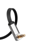 Płaski kabel przewód audio AUX 3.5mm mini jack 2m srebrny