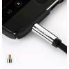 Płaski kabel przewód audio AUX 3.5mm mini jack 3m srebrny
