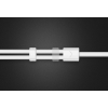 Rozdzielacz słuchawkowy 3.5mm mini jack AUX + mikrofon stereo 20cm srebrny