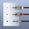 Kabel przewód audio 3.5mm mini jack - 2RCA 3m czarny