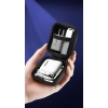 Etui pudełko na słuchawki i akcesoria GSM 8x8cm czarny