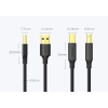 Kabel przewód do drukarki USB 2.0 - USB-B 1.5m czarny