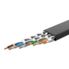 Płaski patchcord kabel przewód sieciowy LAN STP RJ45 Cat 7 10Gbps 3m czarny