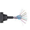 Kabel przewód adapter przejściówka DVI żeński - HDMI męski 22cm czarny