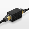 Złączka sieciowa łącznik kabli sieciowych Ethernet RJ45 10Gbps czarny