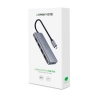 HUB Rozdzielacz USB-C - 4x USB 3.2 z portem zasilania USB-C szary