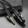 Przejściówka kabel audio do mikrofonu XLR żeński - 6.35 mm jack męski 2m czarny