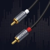 Kabel przewód audio dźwiękowy USB-C męski - 2RCA męski 1.5m szary