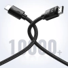 Kabel przewód wytrzymały w oplocie HDMI 2.0 4K 2m czarny