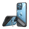 Sztywne etui z żelową ramką i podstawką do iPhone 13 Pro czarny
