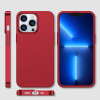 Etui pokrowiec do iPhone 13 Pro Max obudowa na tył i przód + szkło hartowane czerwony