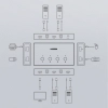 Przełącznik KVM Keyboard Video Mouse 4x HDMI 4x USB 4x USB-B czarny