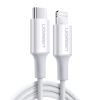 Kabel przewód do iPhone MFi USB-C - Lightning 20W 3A 0.5m biały