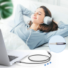 Przedłużacz kabel adapter audio AUX mini jack 3.5mm 1.5m niebieski