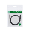 Płaski kabel sieciowy patchcord LAN RJ45 Ethernet Cat. 6 12m czarny