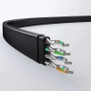 Płaski kabel sieciowy patchcord LAN RJ45 Ethernet Cat. 6 12m czarny