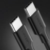 Kabel przewód USB Typ C do ładowania i transferu danych 3A 1m czarny